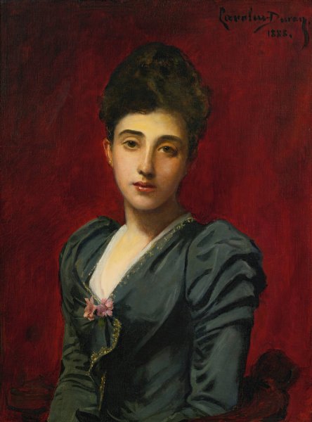 Portrait of The Countess Lily De Roussy De Sales  by Carolus-Duran - Hand-Painted Oil Painting Reproduction