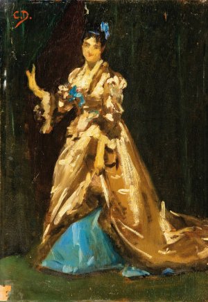 Sketch For The Portrait Of Mrs Feydeau by Carolus-Duran Oil Painting