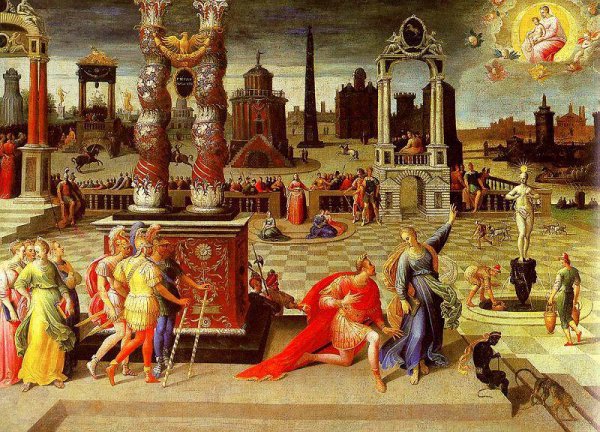 Main Product Photo of Augustus and the Sibyl Painting by Caron Antoine