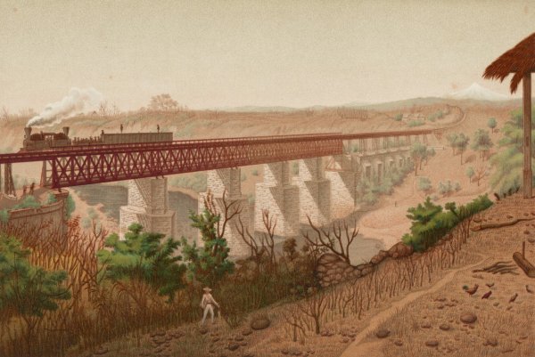 Main Product Photo of Puente de la Soledad; Tomado desde el Hospital, plate 3  Painting by Casimiro Castro