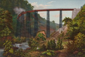 Puente de Metlac, plate 13 by Casimiro Castro Oil Painting