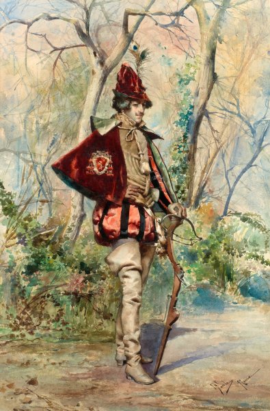 Archer by Casimiro Tomba - Hand-Painted Oil Painting Reproduction