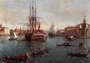 Bacino di San Marco Detail painting by Gaspar Van Wittel