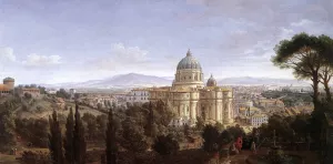 St Peter's in Rome painting by Gaspar Van Wittel