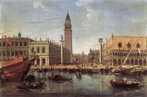 The Piazzetta from the Bacino di San Marco by Gaspar Van Wittel Oil Painting