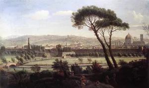 View of Florence from the Via Bolognese painting by Gaspar Van Wittel