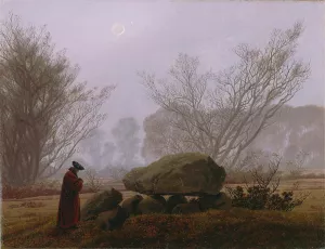 A Walk at Dusk Oil painting by Caspar David Friedrich