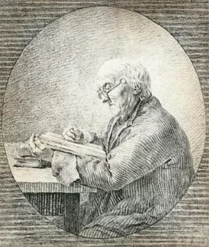 Adolf Gottlieb Friedrich, Reading Oil painting by Caspar David Friedrich