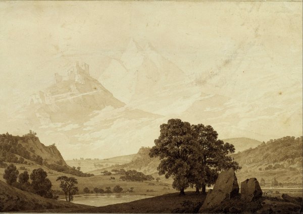 Main Product Photo of Autumn also known as Evening - Maturity Painting by Caspar David Friedrich