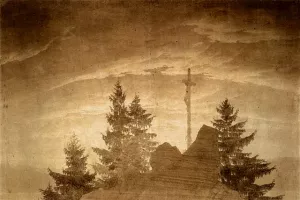 Cross in the Mountains Oil painting by Caspar David Friedrich