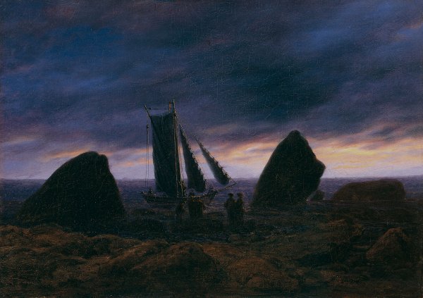 Main Product Photo of Fishing Boat by the Baltic Sea Painting by Caspar David Friedrich