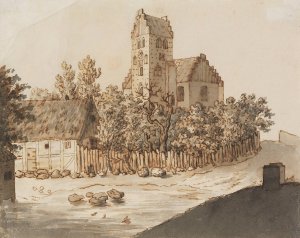 Kirche von Lyngby by Caspar David Friedrich Oil Painting