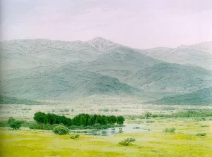 Landscape in the Riesengebirge painting by Caspar David Friedrich