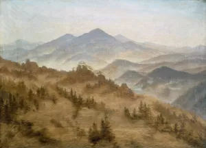 Landscape with Rainbow by Caspar David Friedrich Oil Painting