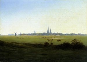 Meadows Near Greifswald by Caspar David Friedrich Oil Painting