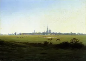 Meadows Near Greifswald Oil painting by Caspar David Friedrich