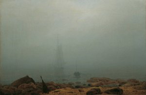 Meeresstrand im Nebel by Caspar David Friedrich Oil Painting