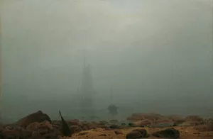 Meeresstrand im Nebel by Caspar David Friedrich Oil Painting