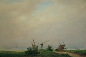 Meeresstrand mit Fischer by Caspar David Friedrich Oil Painting