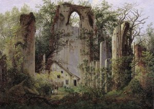 Monastery ruin Eldena by Caspar David Friedrich Oil Painting