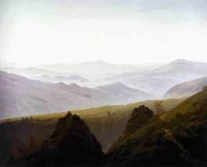 Morning in the Mountains by Caspar David Friedrich Oil Painting