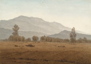 Neumond uber dem Riesengebirge by Caspar David Friedrich Oil Painting