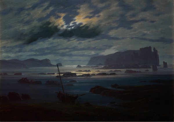 Main Product Photo of Northern Sea in the Moonlight  Painting by Caspar David Friedrich