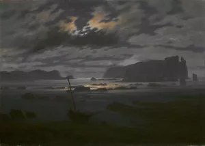 Northern Sea in the Moonlight by Caspar David Friedrich - Oil Painting Reproduction