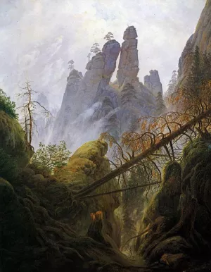 Rocky Ravine by Caspar David Friedrich - Oil Painting Reproduction