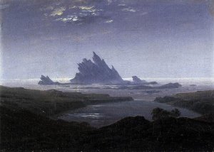 Rocky Reef on the Sea Shore by Caspar David Friedrich Oil Painting