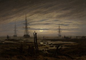 Ships at Anchor by Caspar David Friedrich Oil Painting