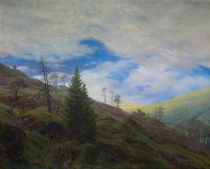 Sunburst in the Riesengebirge Oil painting by Caspar David Friedrich