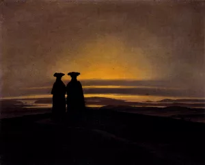 Sunset Brothers by Caspar David Friedrich - Oil Painting Reproduction