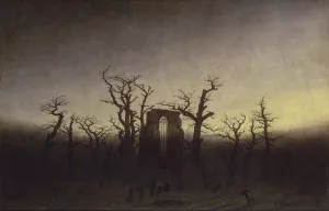 The Abbey in the Oakwood by Caspar David Friedrich Oil Painting