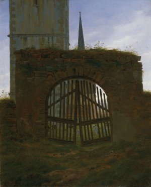 The Cemetery Gate by Caspar David Friedrich Oil Painting