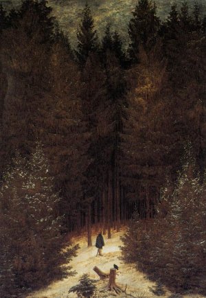 The Chasseur in the Forest by Caspar David Friedrich Oil Painting