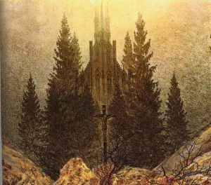 The Cross on the Mountain, Kunstmuseum at Dusseldorf by Caspar David Friedrich - Oil Painting Reproduction