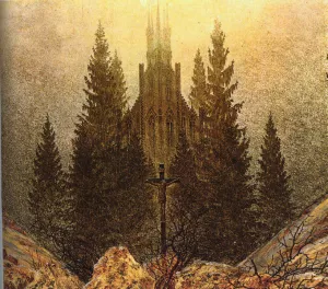 The Cross on the Mountain, Kunstmuseum at Dusseldorf by Caspar David Friedrich Oil Painting