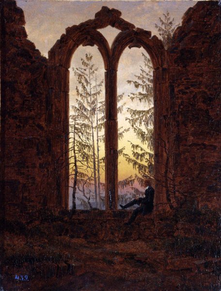The Dreamer Ruins of the Oybin Monastery by Caspar David Friedrich - Hand-Painted Oil Painting Reproduction