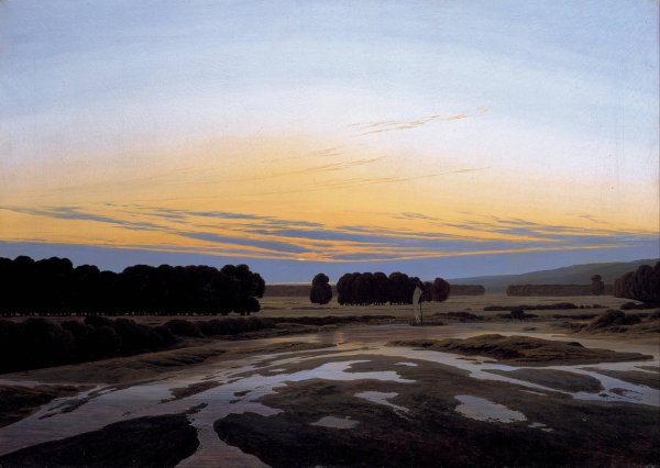 The Grosse Gehege near Dresden by Caspar David Friedrich - Hand-Painted Oil Painting Reproduction