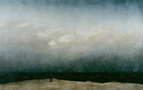 The Monk by the Sea  by Caspar David Friedrich - Hand-Painted Oil Painting Reproduction
