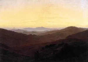 The Riesengebirge by Caspar David Friedrich Oil Painting