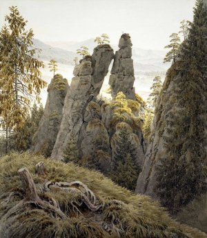 The Rock Gates in Neurathen by Caspar David Friedrich Oil Painting