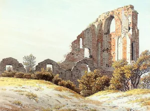 The Ruins of Eldena by Caspar David Friedrich Oil Painting