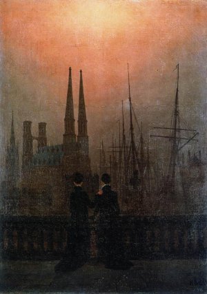 The Sisters on the Balcony Oil painting by Caspar David Friedrich