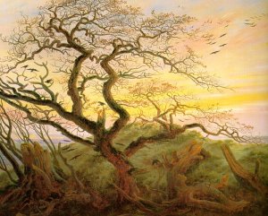 The Tree of Crows Oil painting by Caspar David Friedrich