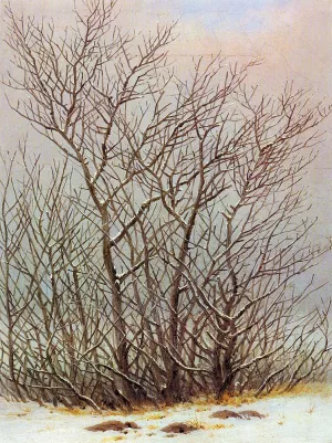 Trees Under the Snow by Caspar David Friedrich Oil Painting