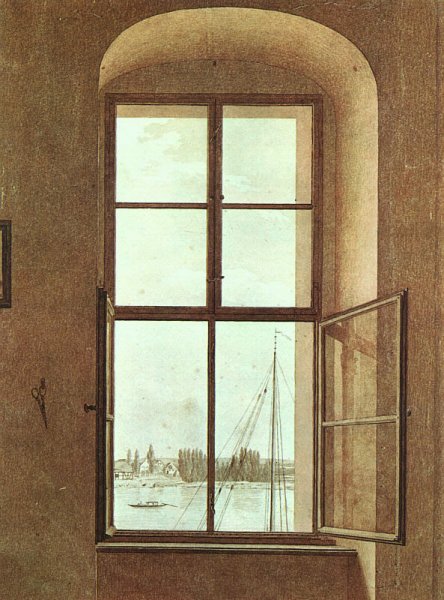 Main Product Photo of View from the Painter's Studio Painting by Caspar David Friedrich
