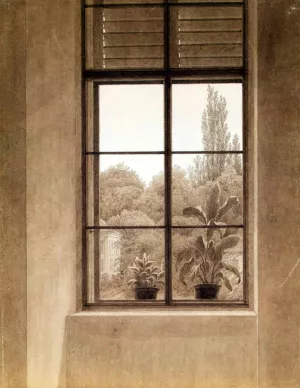 Window Looking Over the Park by Caspar David Friedrich Oil Painting