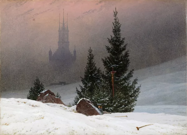 Winter Landscape by Caspar David Friedrich - Oil Painting Reproduction